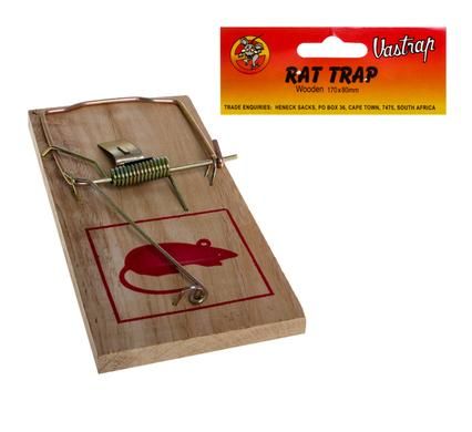 Bulk Pack 8 x Vastrap Wooden Rat Trap - 17 x 8cm