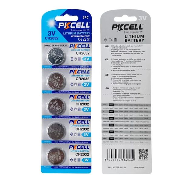 CR2032 3.0V 210mAh Lithium Button Cell Battery for Car Key Small Remote