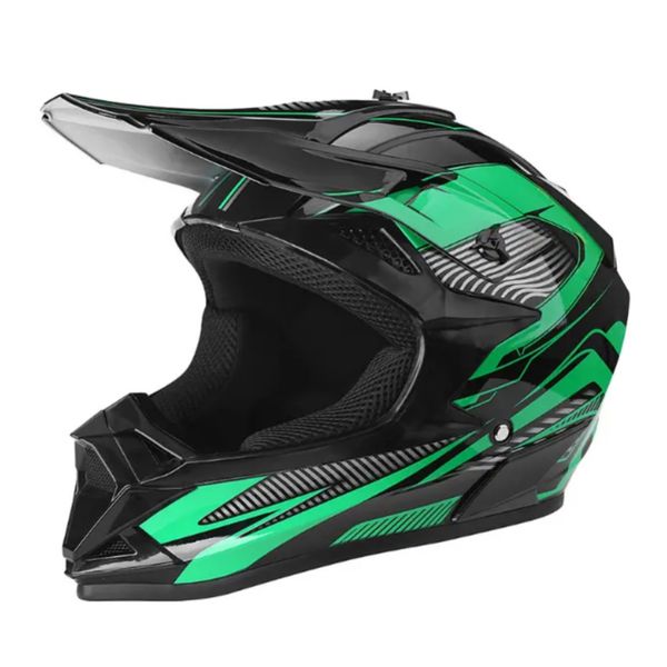 Green MX Off-road Motocross Motorbike Helmet
