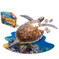 Madd Capp I Am Lil' Sea Turtle Animal Shaped Jigsaw Puzzle - 100 Pieces