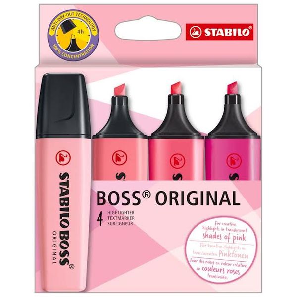 STABILO BOSS ORIGINAL Shades of Pink - 4s