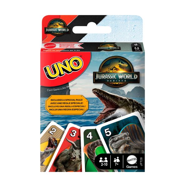 Uno Jurassic World Rebirth Card Game For Kids, Family &amp; Adult Game Nights