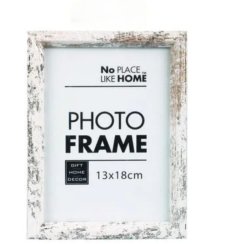13×18 cm Lightweight Plastic Frame - Weathered, Timeless Look