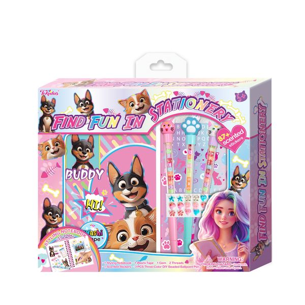 Tokidas Find Fun In Stationery Set-Washi Tape, Stickers, Gems, Notebook etc