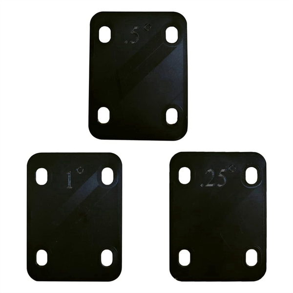 Guitar Neck Shims 3Pcs 0.25 , 0.5 , and 1 Degree Gasket for Guitar and Bass