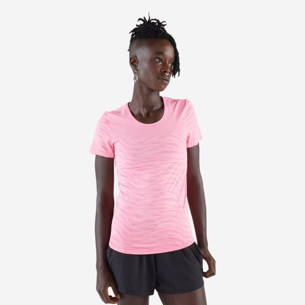 Kiprun Women's Running &amp; Trail Seamless T-Shirt Run 500 Comfort - Pink