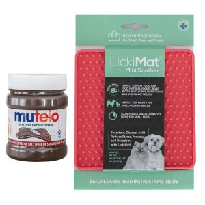 LickiMat Soother Mini Pink plus Mutelo Spread