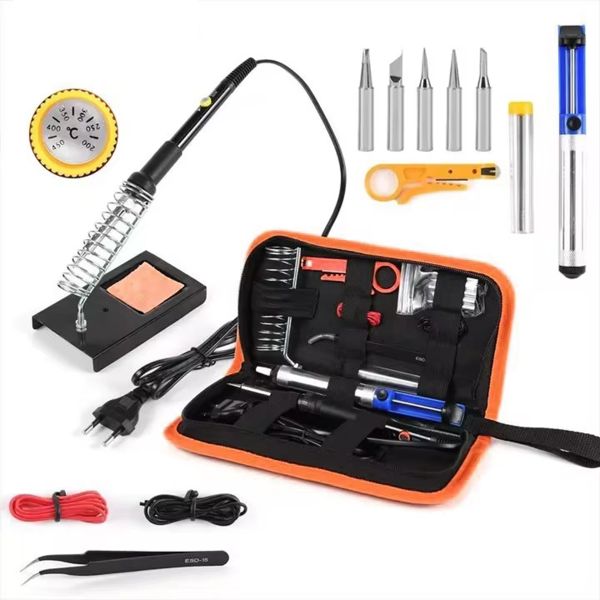 LCD iron kit 220V 60W Solder welding tools soldering tips wire Desoldering