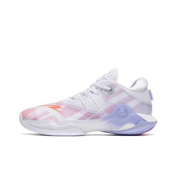 ANTA Men's Skyline 1 Basketball Shoes - White/Orange/Purple
