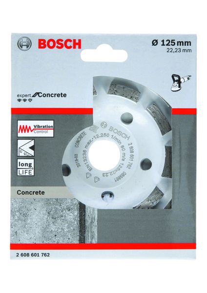 Diamond grinding head Expert for Concrete Long Life 125 x 22.23 x 5 mm