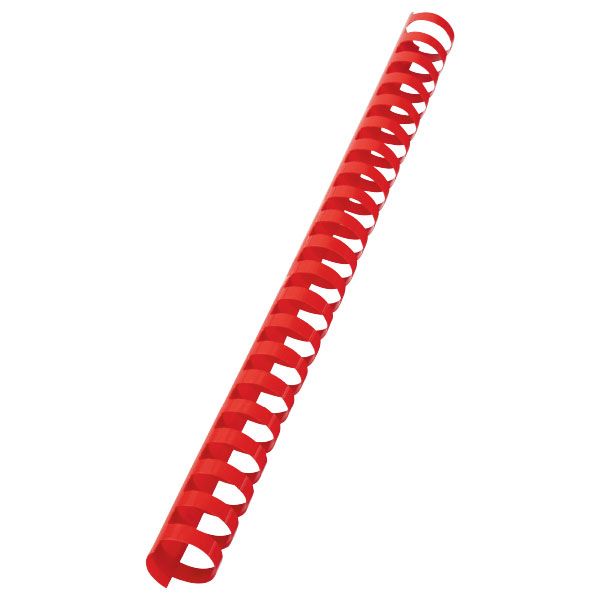 Rexel: 6mm 21 Loop PVC Binding Combs - Red (100 Pack)