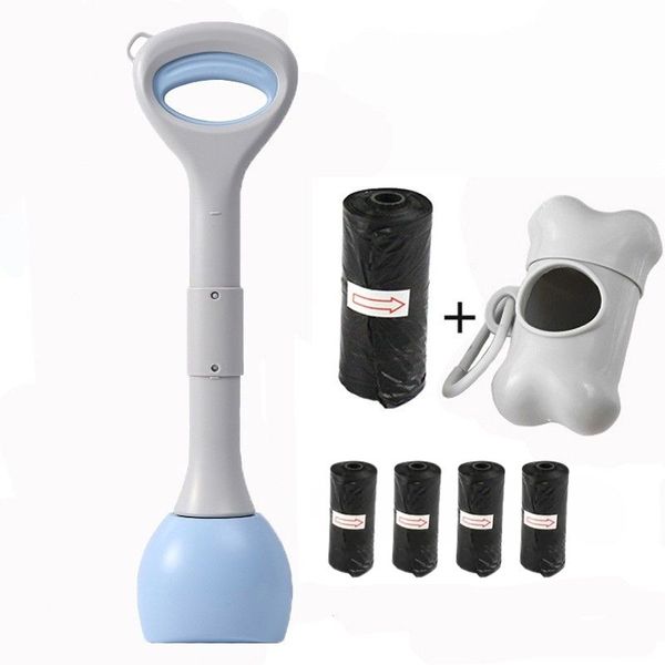 Bestby - Foldable Pet Poop Scooper Picker With 5-Roll Waste Bags &amp; Holder