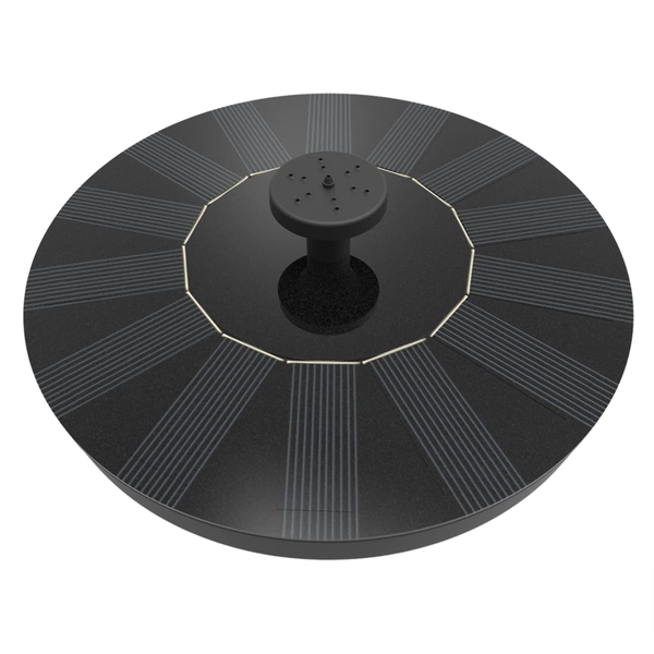 Black Portable Solar Fountain Pump for Pond Garden