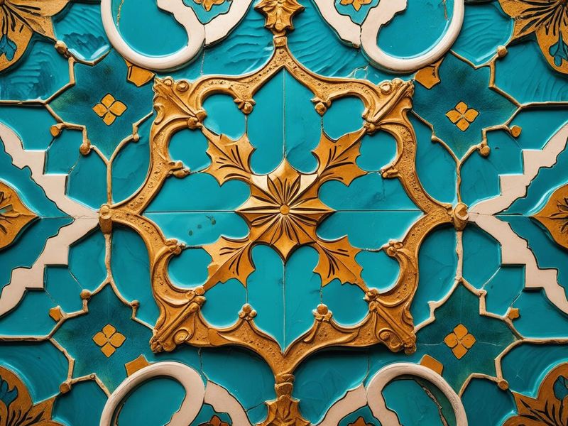 Canvas Wall Art Home Decor - turquoise and gold