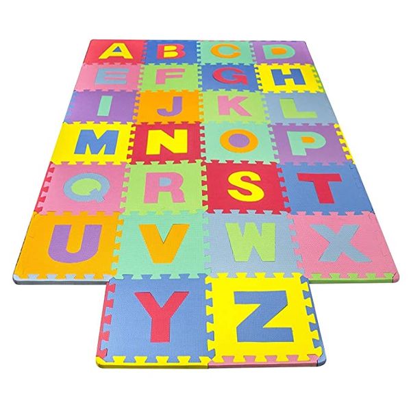 Pack Of 26 Pieces Kids Alphabet Puzzle Foam Floor Mats - Multicolour