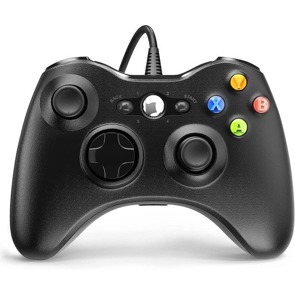 Compatible With Xbox 360 wired game controller with dual turbo vibration