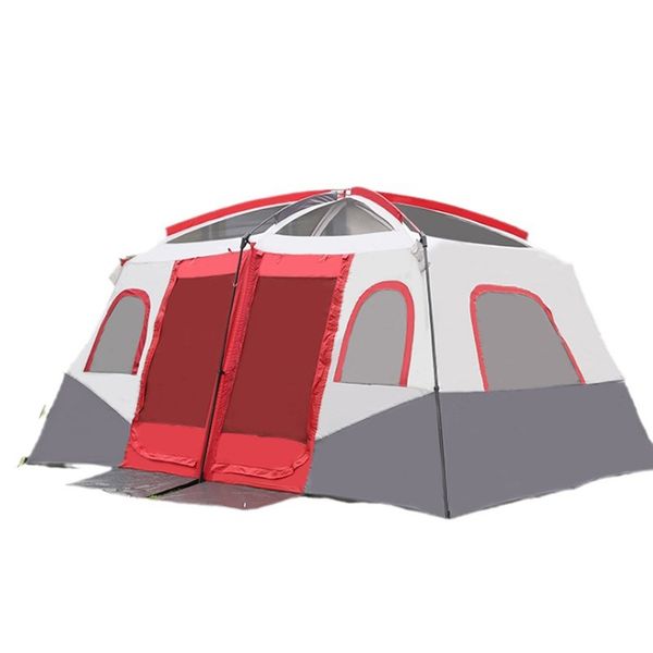 Two-Room One-Living Room Large Camping Tent for Outdoor Multi-Person Use