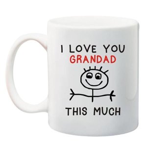 Qtees Africa I Love You Grandad This Much Printed Mug - White