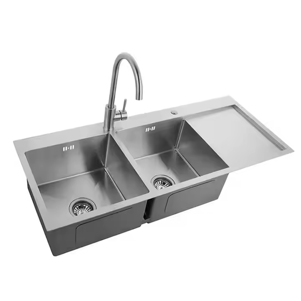Decorum &amp; Co - Vita Double Bowl Sink with Drainboard