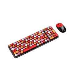 T-WOLF TF350 2.4G Wireless Keyboard Mouse Set - Red &amp; Black