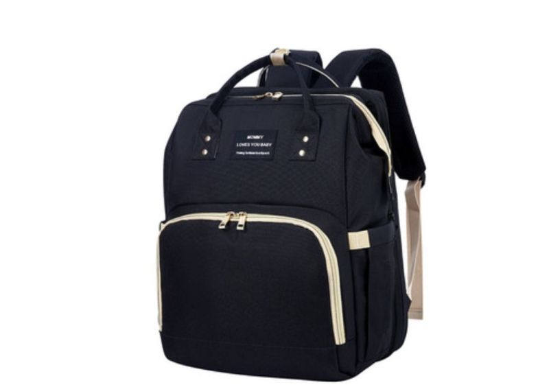 Multi-function Baby Diaper Backpack - Black