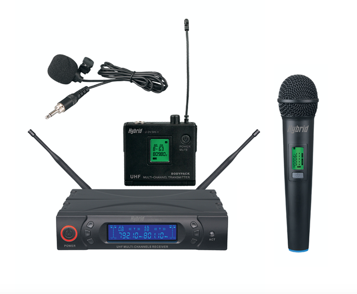 Hybrid MICHYB057/ U-DV MKIII Single Wireless Microphone and Lapel System