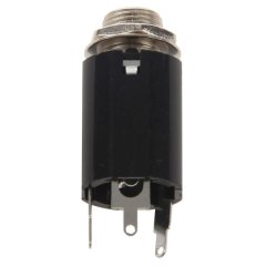1Pc Black Guitar Endpin Jack 6.35 Input For Eq Pickup Output
