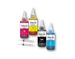MR A TECH Refill Ink Dye Ink (BK/C/Y/M) Any HP Printers Universal 100ml x 4