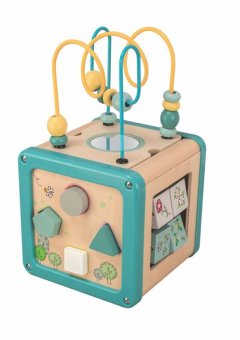 Wooden Activity Cube / Toy for Kids - 6-in-1