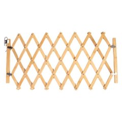 Extendable Retractable Wooden Pet Gate for Dogs and Cats, Barrier Fence