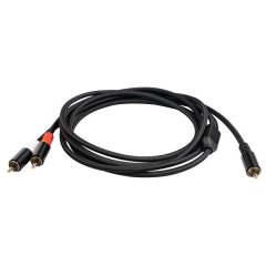 Rca Y Adapter Subwoofer Y Cable 1 x Rca To 2 x Rac Audio Cable 5 Meter
