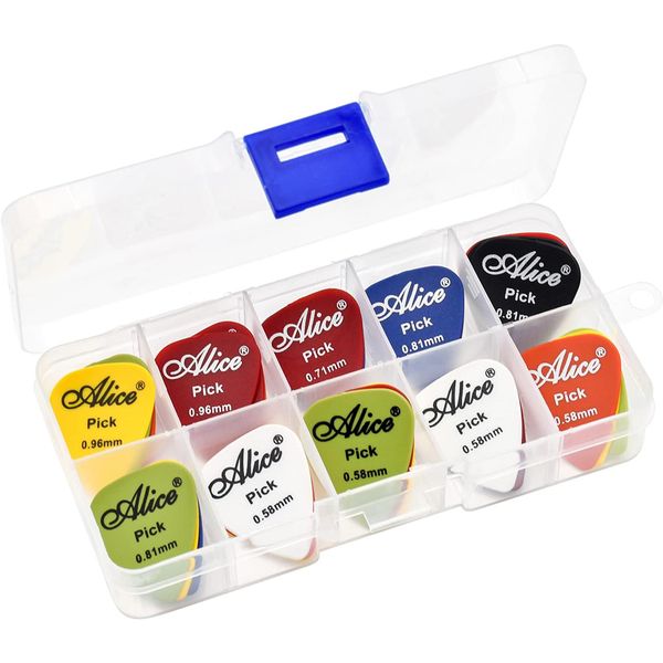 100 Pieces Alice Matte Anti-Skid Acoustic Electric Guitar Picks Plectrum
