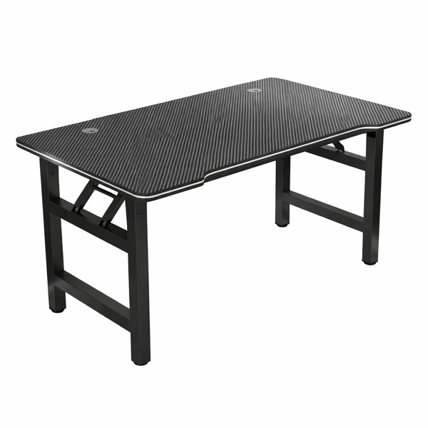 Gaming Desk - Carbon Fiber Surface, LED Lighting, Study Metal Frame
