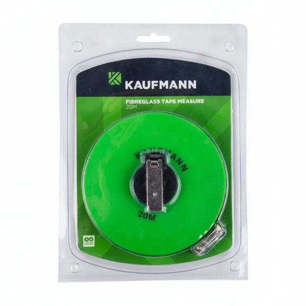 Kaufmann 20m Fiberglass Tape Measure for Accurate DIY &amp; Construction