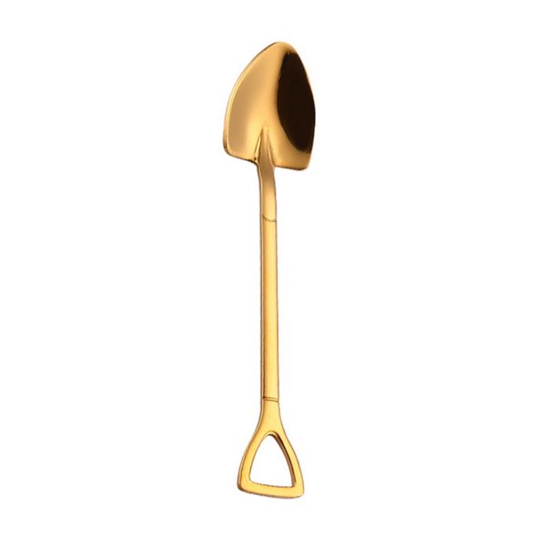 Gold Stainless Steel 304 Small Shovel Spoon Gold-Plated Tableware