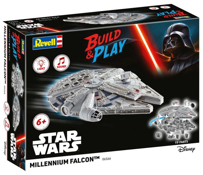 Revell Build &amp; Play 1/164 Millennium Falcon Plastic Model Kit