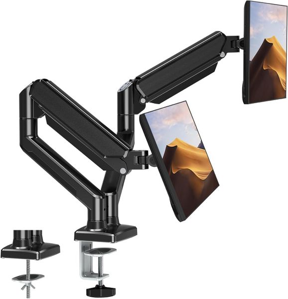 17-32" Adjustable Full Motion Dual Arm Monitor Stand