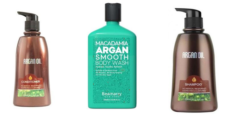 Moroccan Argan Oil Shampoo , Conditioner 350ml and Smooth Body Wash 380ML