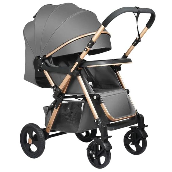 2in1 Luxury Stroller Baby Reversible Handle Lightweight Travel Stroller