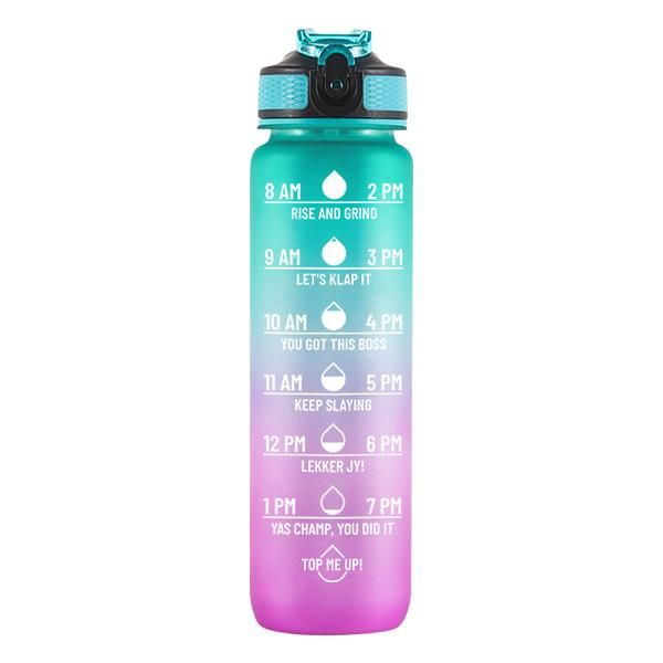 Iconix South African Motivational Time Marker Water Bottle