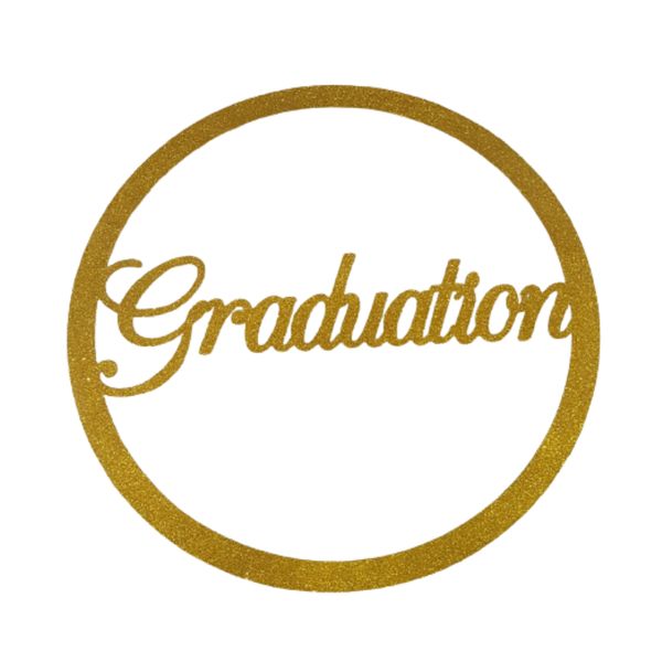 Round Wooden Graduation Sign - 74cm