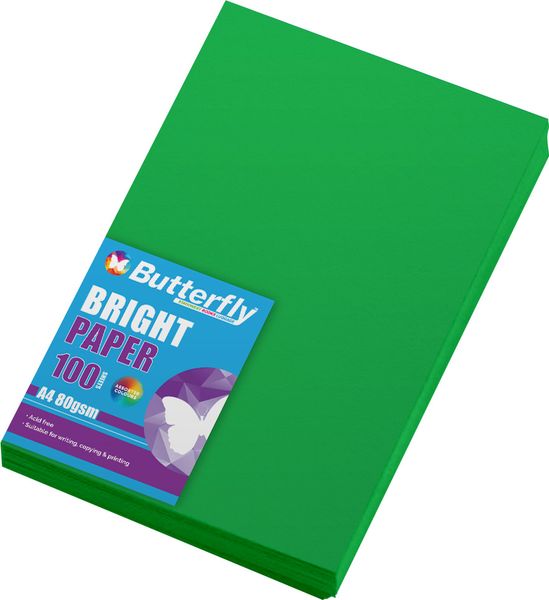 Butterfly A4 Bright Paper 100s - Green
