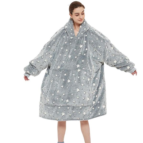 Glow In The Dark Hoodie Blanket Fit For All