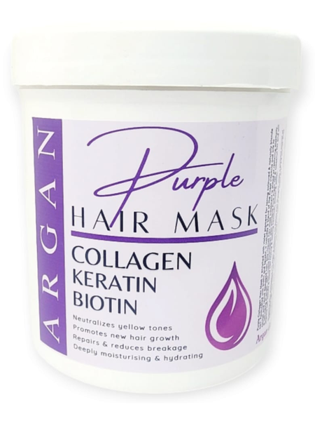 Purple Hair Mask - Toning Blonde Hair + Collagen, Biotin &amp; Keratin - 500ml