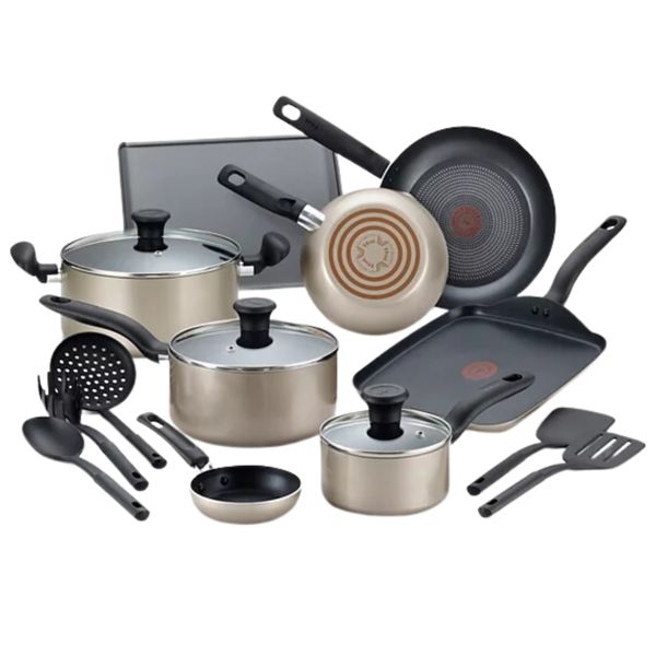 Tefal - Culinaire Nonstick Aluminum Champagne Cookware Set - 16 Piece