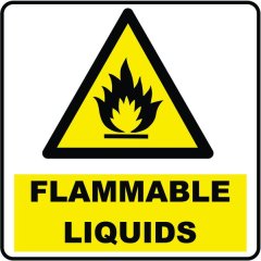 Flammable Liquids 29x29cm Sign - 6 Pack.