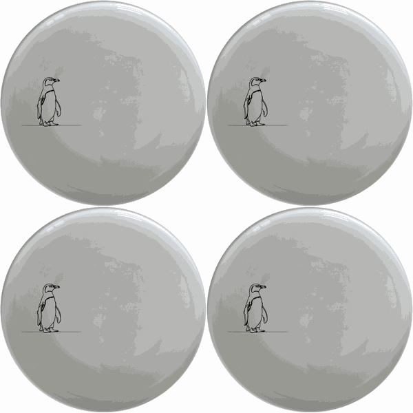 African Penguin Side Plate Set of 4 - Range 3