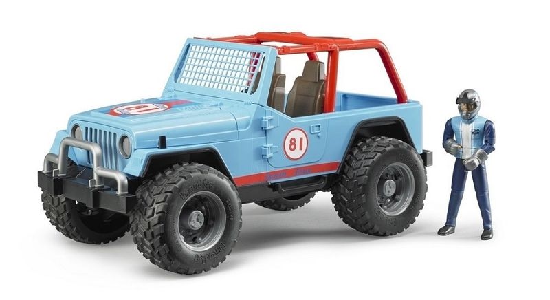 Bruder Jeep Cross Country Racer in Blue with Driver