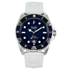 Vialli White Blue Rubber Wristwatch