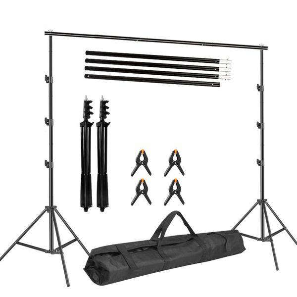 Photography Backdrop Stand Kit Adjustable Back Drop Frame for Video Studio